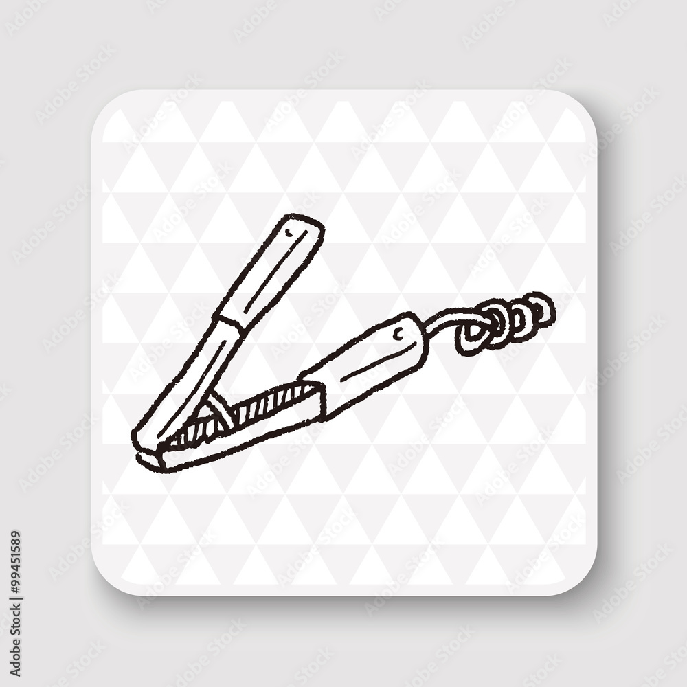 Fototapeta premium power clip doodle