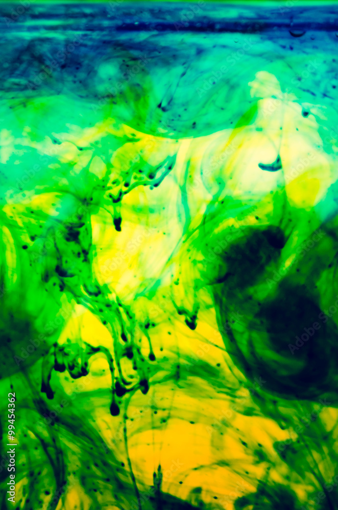 Naklejka premium colorful ink splash