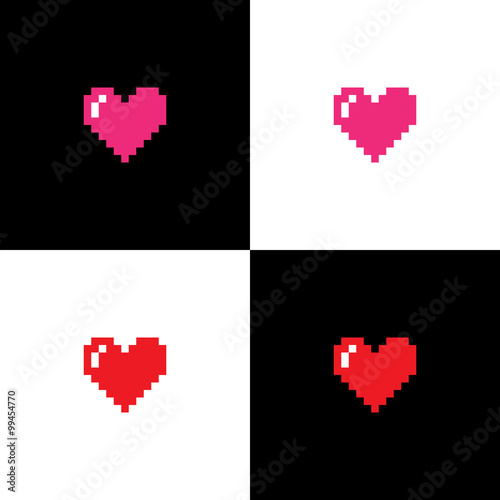 pixel hearts