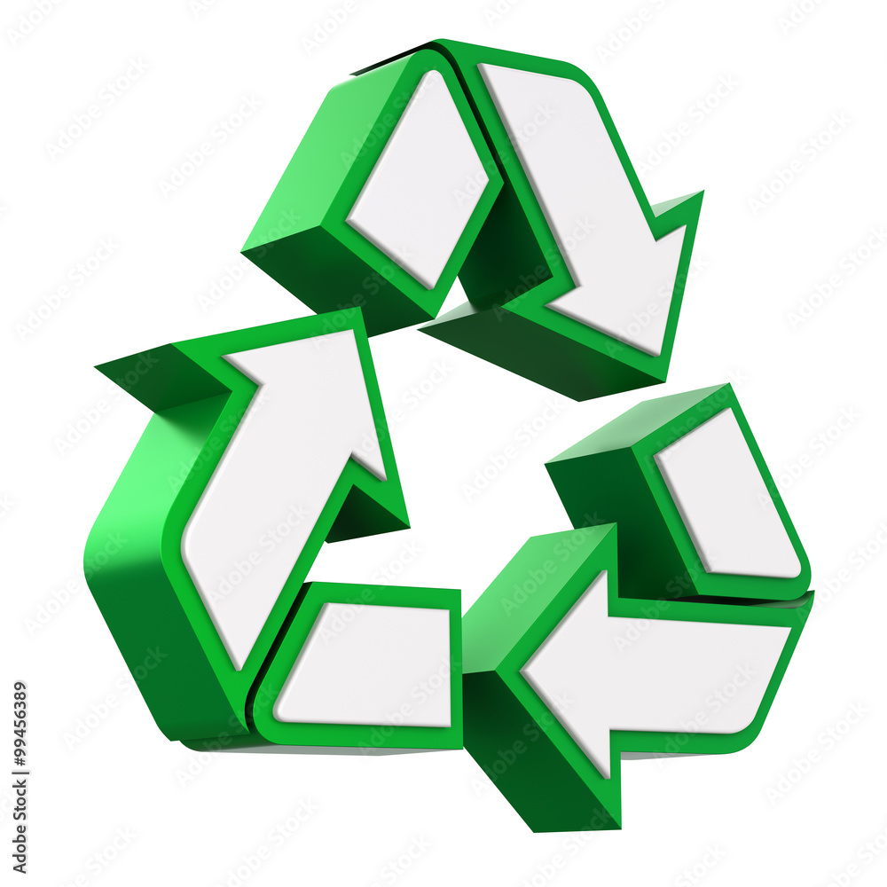 Obraz premium 3D recycle symbol
