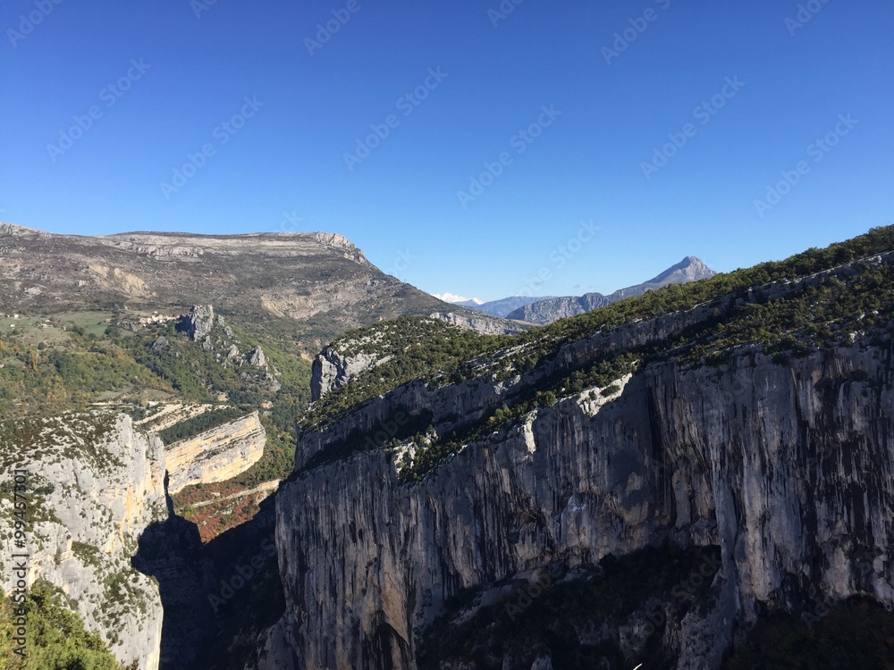 Gorges du Verdon, steil aufragende  Felswand
