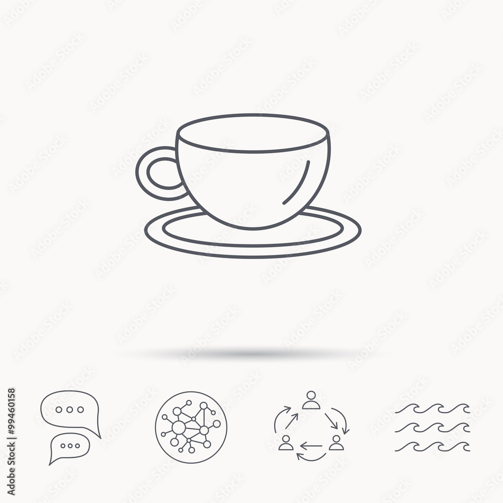 Coffee cup icon. Tea or hot drink sign. Coffee cup icon. Tea or hot drink sign.