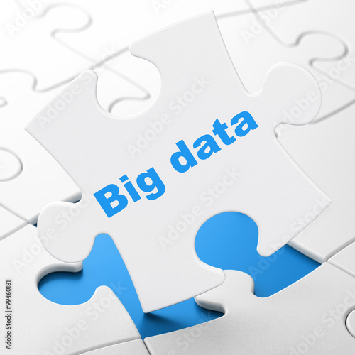 Data concept: Big Data on puzzle background