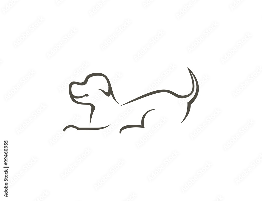 Fototapeta premium Dog logo