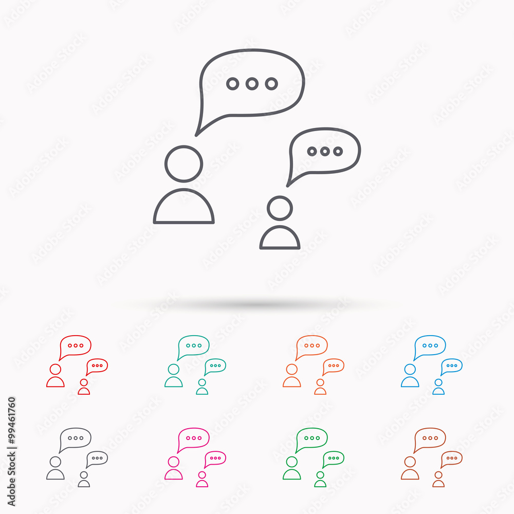 Dialog icon. Chat speech bubbles sign. Dialog icon. Chat speech bubbles sign.