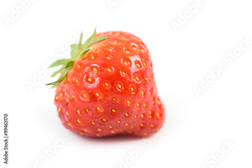 Red Fresh Strawberry Isolated On White Background