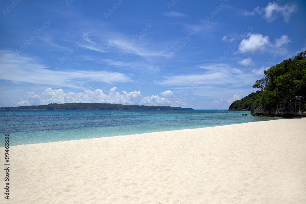Tropical beach scene, Boracay island, Philippines