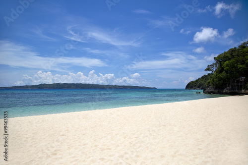 Tropical beach scene  Boracay island  Philippines