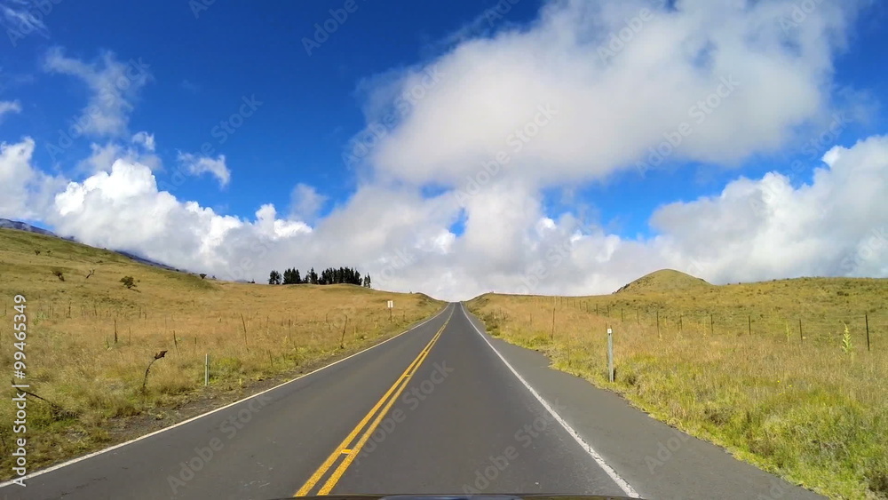 POV drive Mt Mauna Kea volcanic Mountain road Hawaii Archipelago USA POV drive Mt Mauna Kea volcanic Mountain road Hawaii Archipelago USA