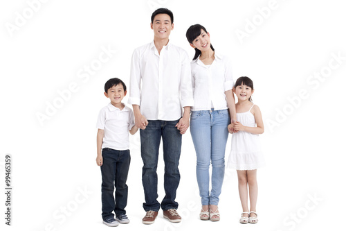 Portrait of a happy family with two children
