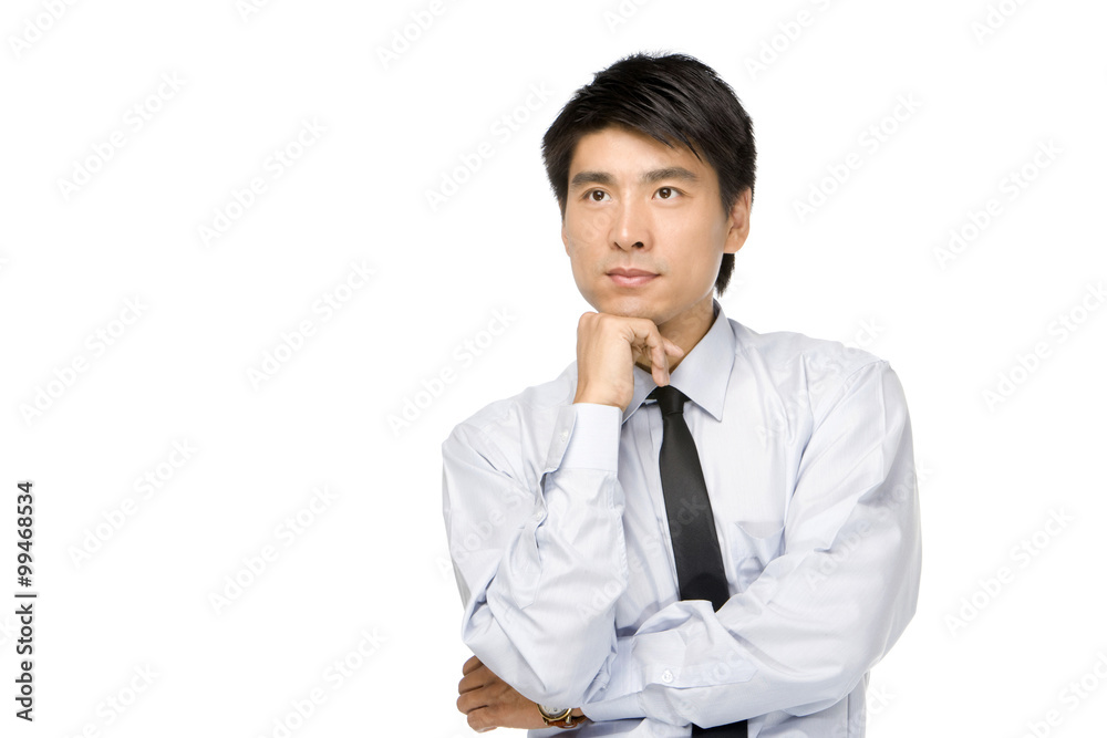 Young Businessman deep in thought Young Businessman deep in thought