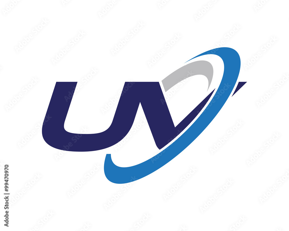 UV Letter Swoosh Visual Logo UV Letter Swoosh Visual Logo