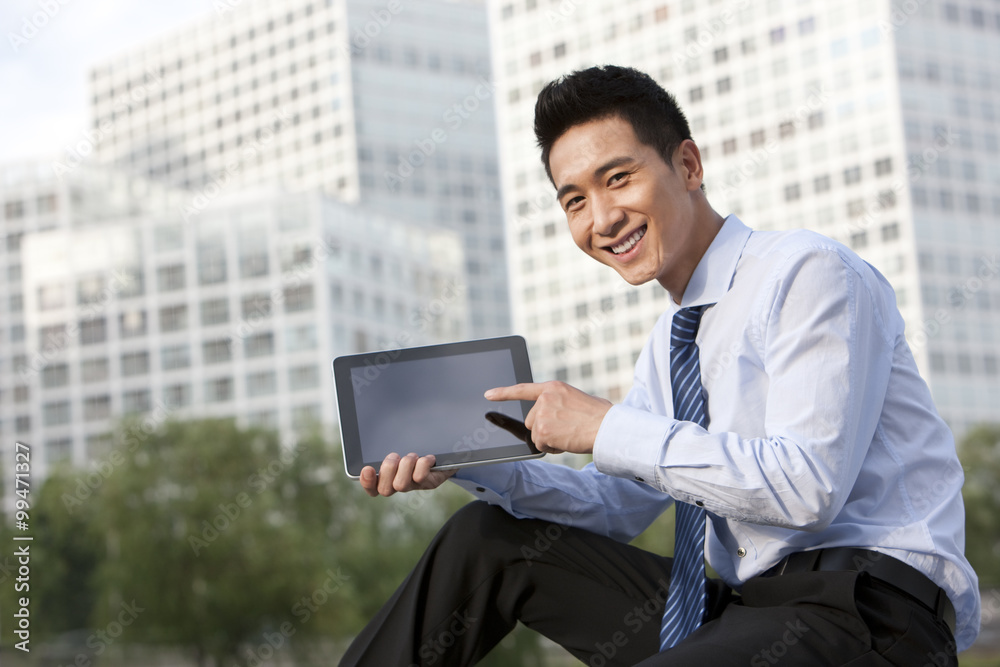 Businessman Using a Tablet Businessman Using a Tablet