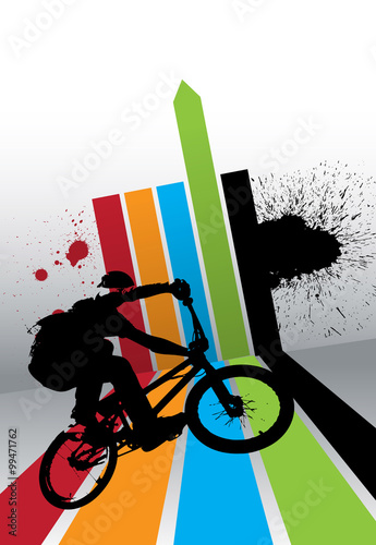 Vector image of BMX cyclist
