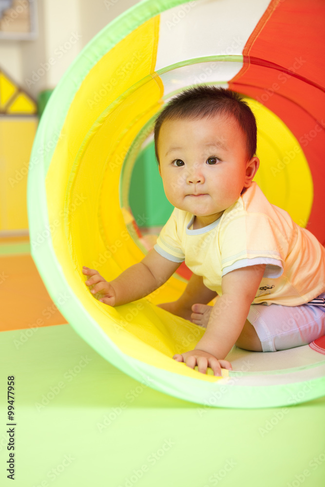 Fototapeta premium Baby Boy Playing