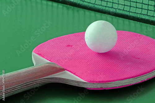 Ping-pong rackets and a ball