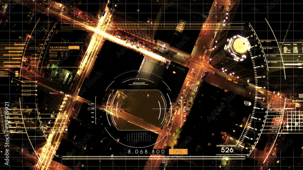 drone technology America UAV remote pilot aircraft motion graphics city night
