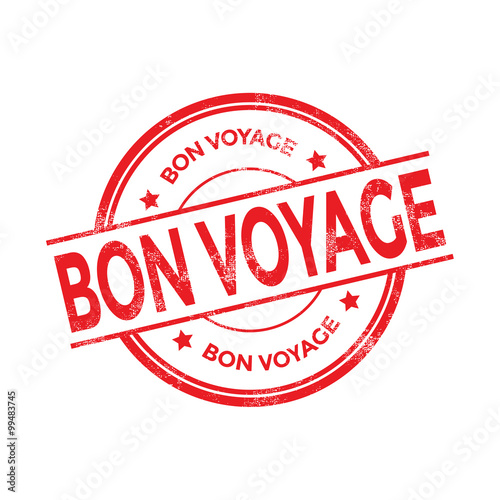 Bon voyage rubber stamp vector