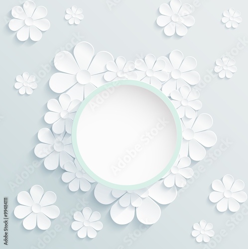 Fototapeta Naklejka Na Ścianę i Meble -  Beautiful wreath of spring flowers, white daisies