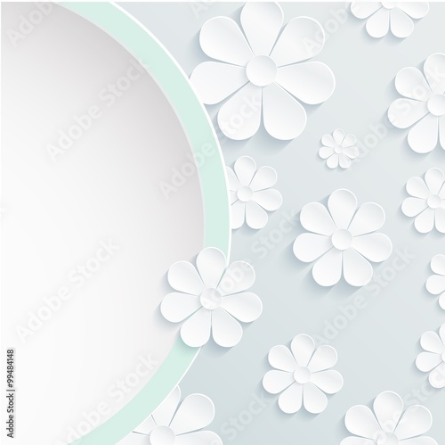 Fototapeta Naklejka Na Ścianę i Meble -  Beautiful wreath of spring flowers, white daisies