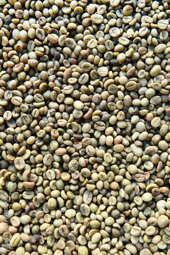green bean coffee beans for background