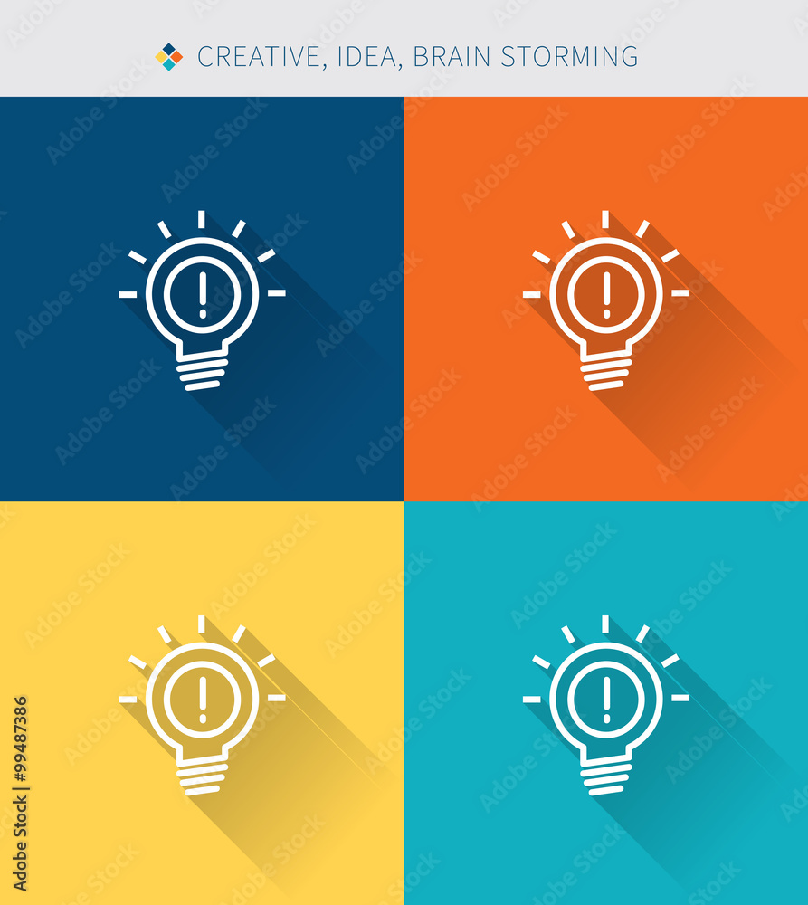 Thin thin line icons set of creative idea & brainstorming , modern simple style Thin thin line icons set of creative idea & brainstorming , modern simple style