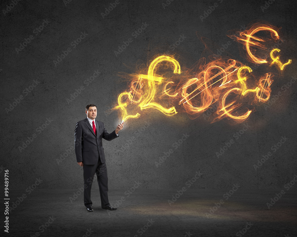 Businessman using mobile application Businessman using mobile application