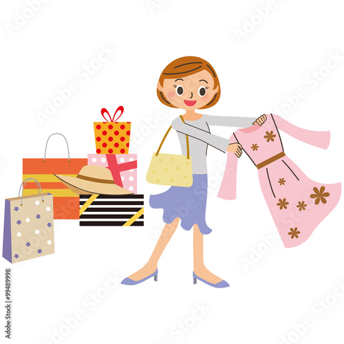 買い物をする女性
