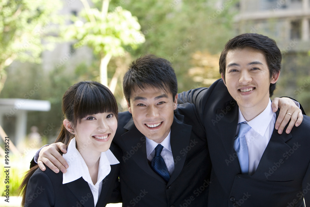 Three business professionals having a meeting Three business professionals having a meeting