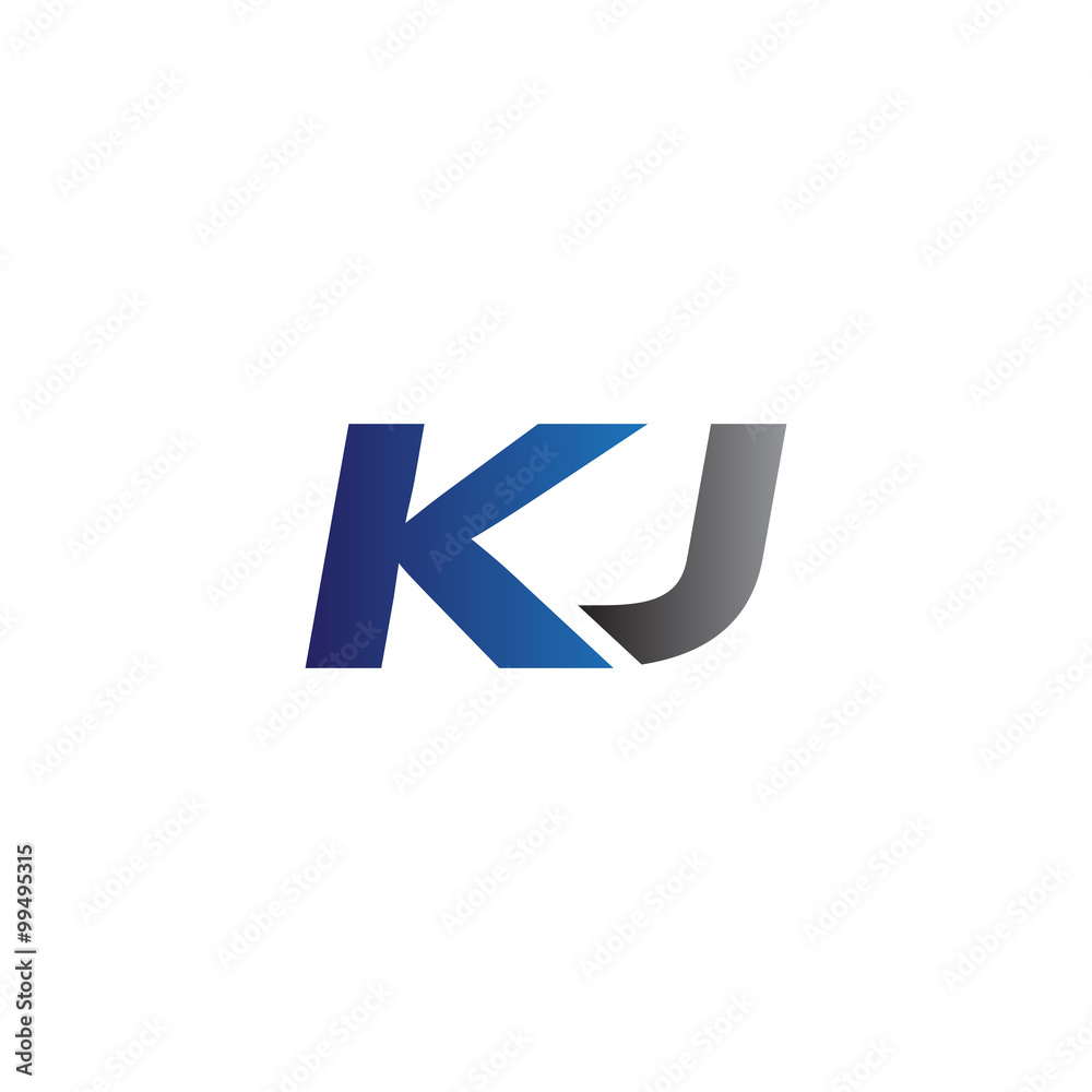 Simple Modern letters Initial Logo kj Simple Modern letters Initial Logo kj