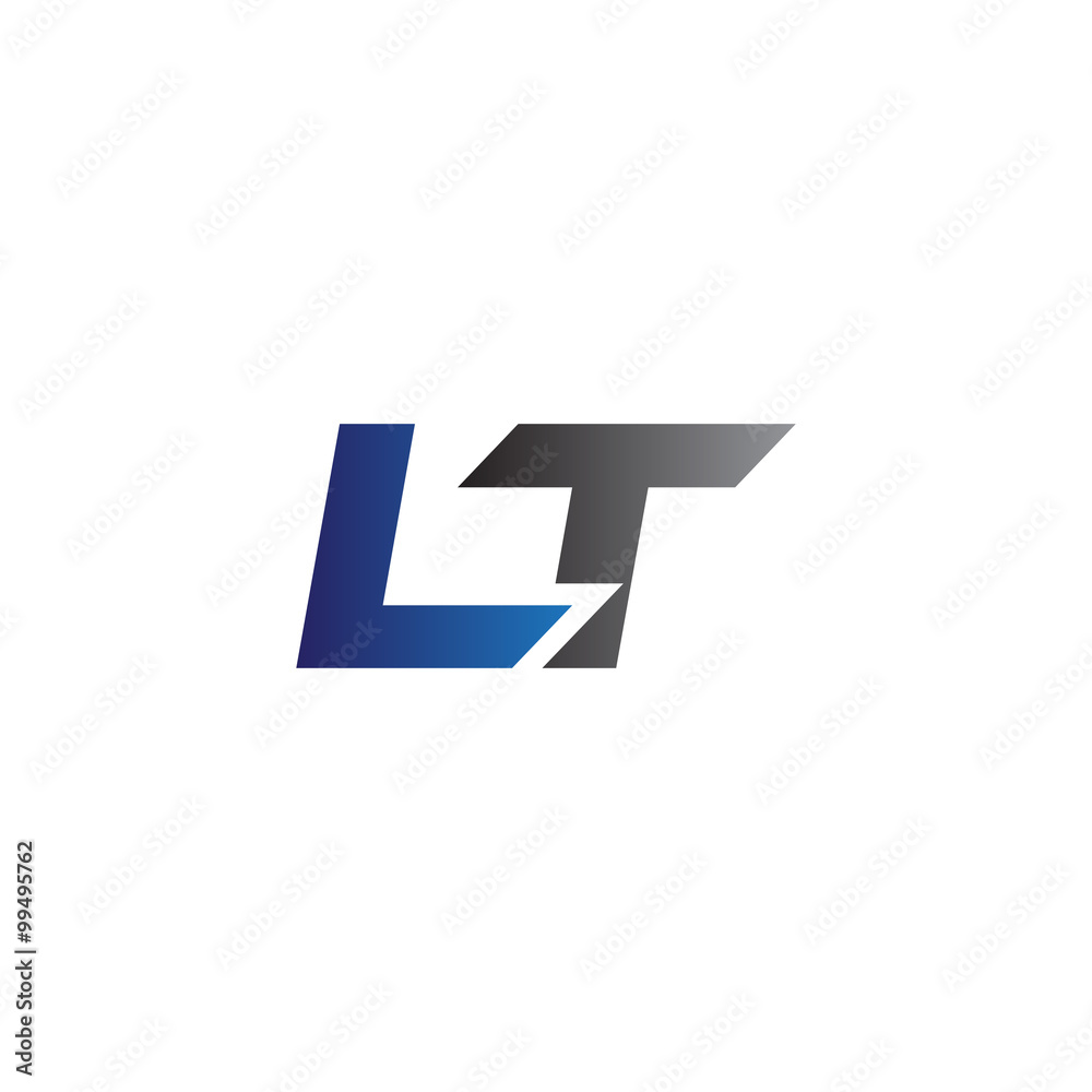 Simple Modern letters Initial Logo lt