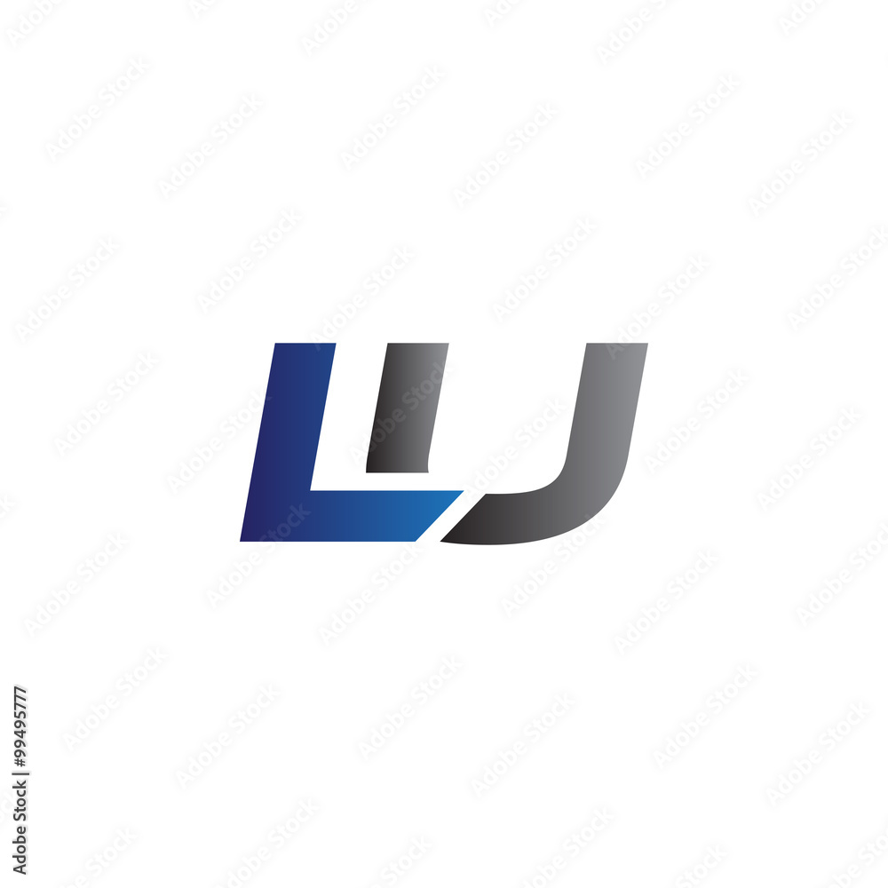 Simple Modern letters Initial Logo lu