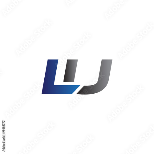 Simple Modern letters Initial Logo lu