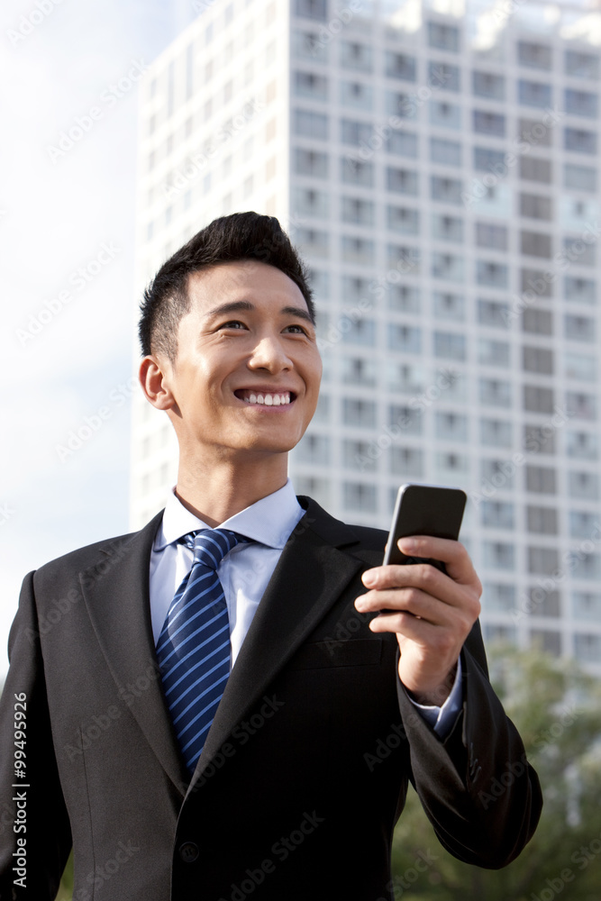 Businessman Using Mobile Phone