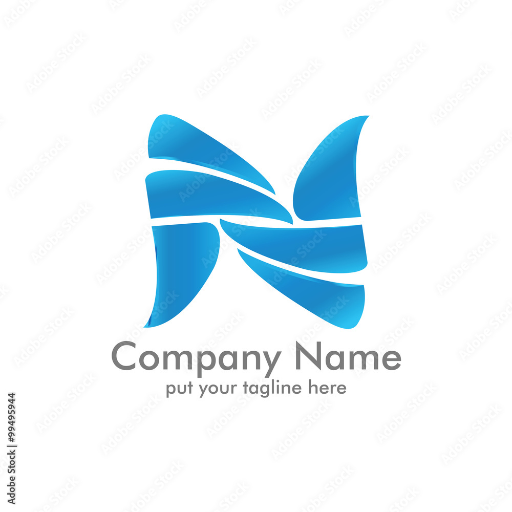Fototapeta premium Initial N Modern Icon logo