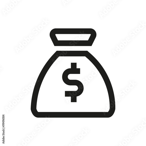 Wallpaper Mural Money bag line icon. Torontodigital.ca