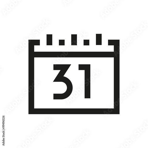 Thirtyyone calendar line icon.