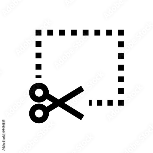 Coupon, scissor line icon