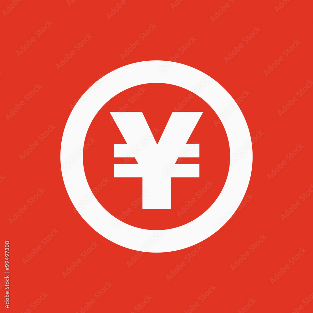 Fototapeta premium The yen icon. Cash and money, wealth, payment symbol. Flat
