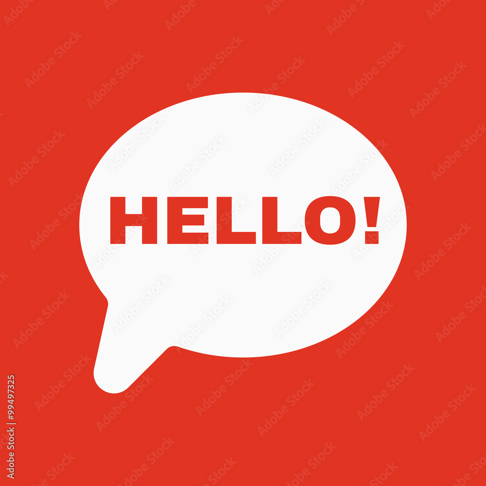 The hello icon. Greet and hi symbol. Flat The hello icon. Greet and hi symbol. Flat