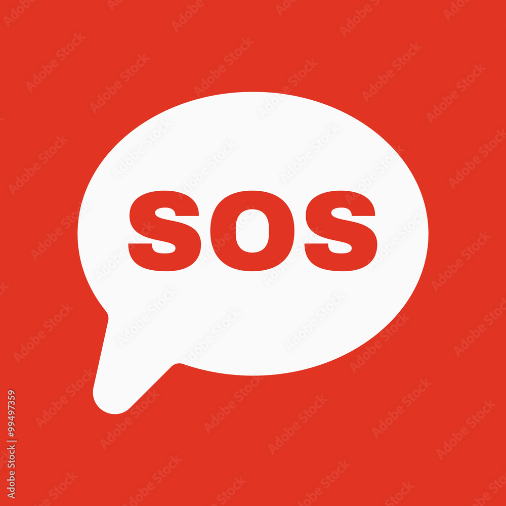 The sos icon. Help symbol. Flat