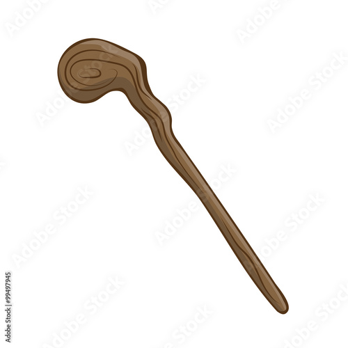 Walking stick isolated illustration