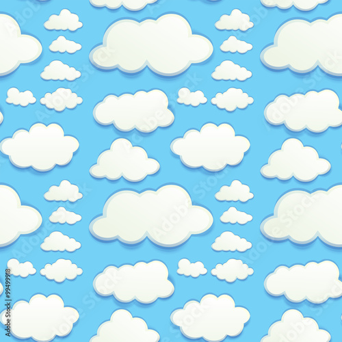 Seamless clouds in blue sky