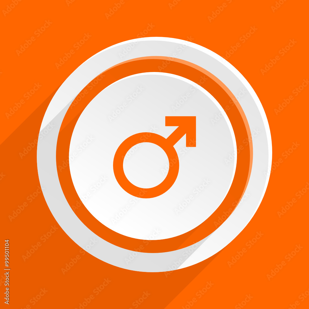 male gender orange vector icon male gender orange vector icon