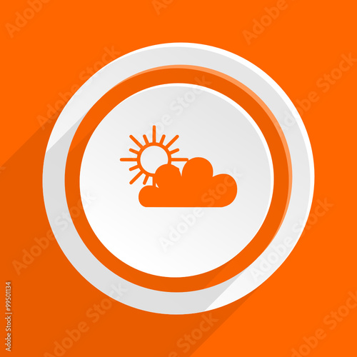 cloud orange vector icon