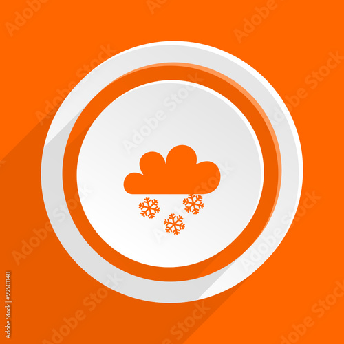 snow orange vector icon