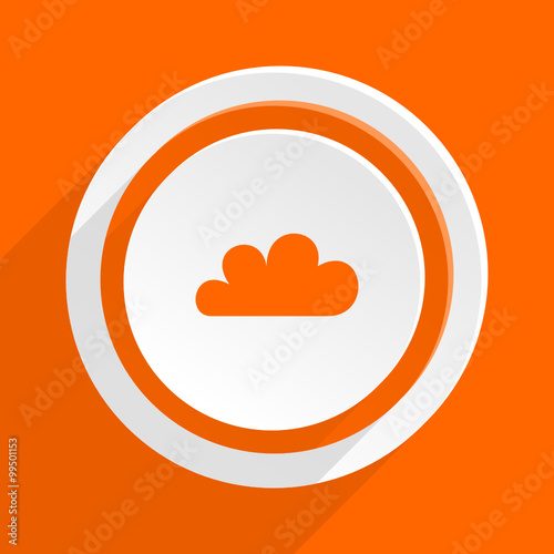 cloud orange vector icon