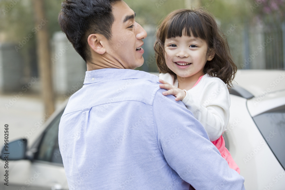 Fototapeta premium Happy father and daughter