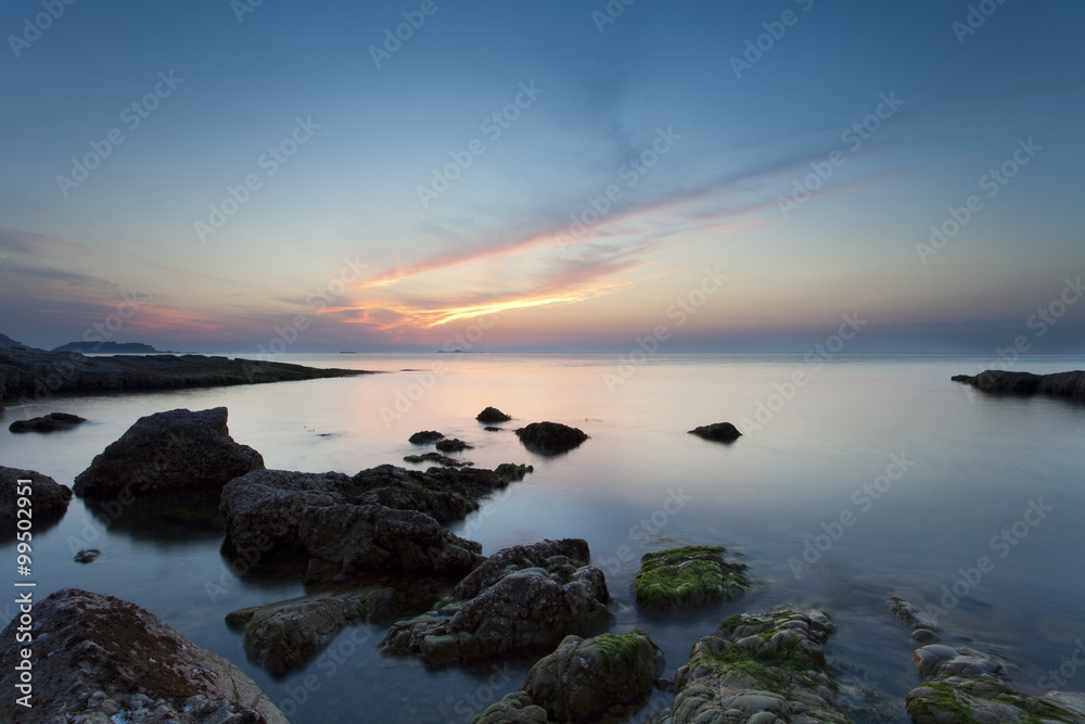 Sea at dusk