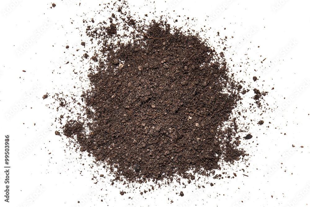 Pile of composition of the iron powder and vermiculite Isolated Pile of composition of the iron powder and vermiculite Isolated